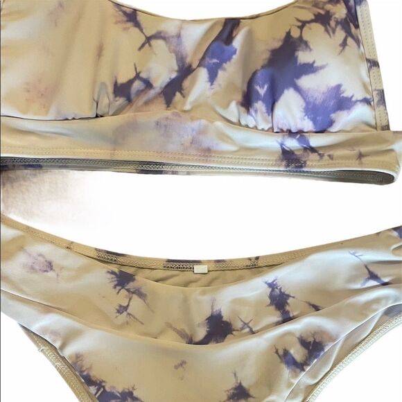 Tie Dye White & Purple Bikini, Small - Picture 2 of 3